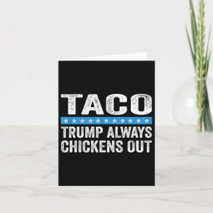 Cartão Trump Sempre Fala Taco Comerciando Memória Engraça