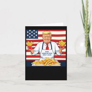 Cartão Trump Servindo Mcdonalds Fries