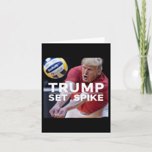 Cartão Trump Set Spike Engraçado Jogador Político De Vole