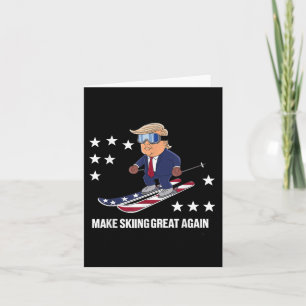 Cartão Trump Ski Usa - Tornar Excelente De Esqui Novament