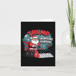 Cartão Trump Snowflake Natal Engraçado Trump Snowplow Xma