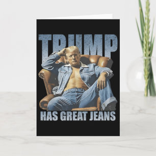 Cartão Trump Tem Grandes Jeans Divertido Retro