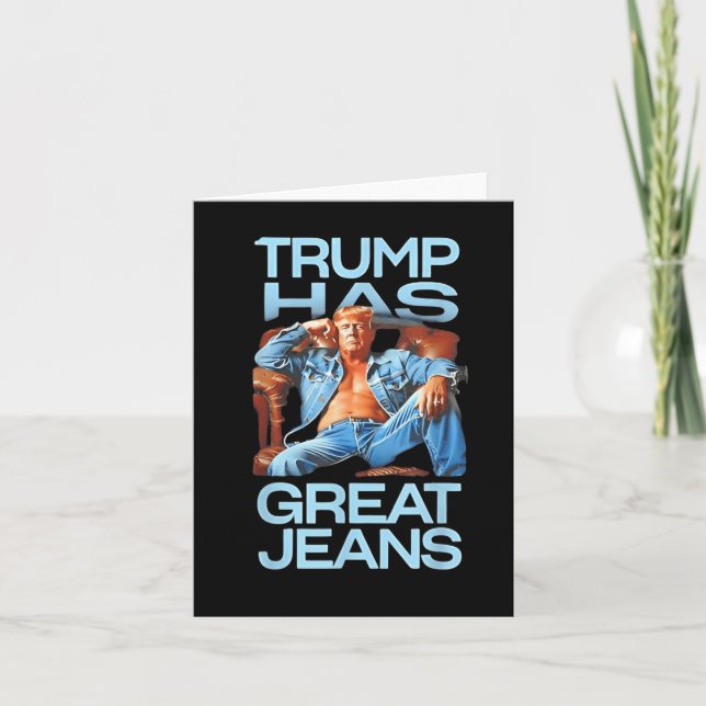 Cartão Trump Tem Jeansótimas Camisas de Humor Político En (Frente)