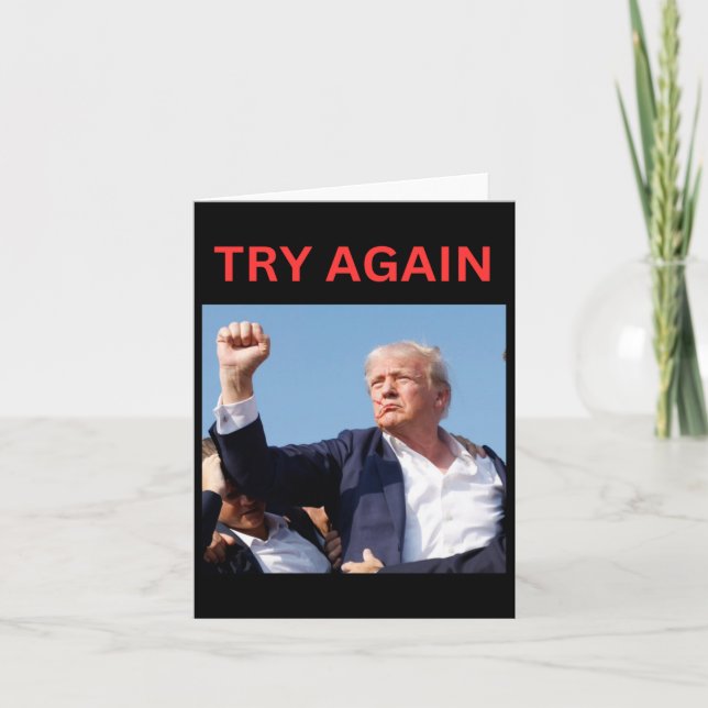 Cartão Trump Tentar Novamente (Frente)