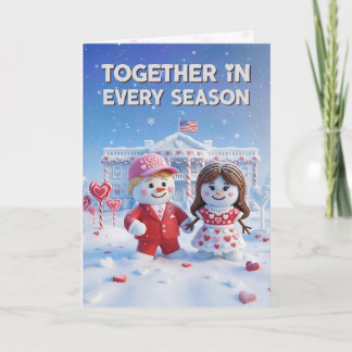 Cartão Trump Valentine's Day Card | Snowman Trump USA 250