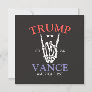 Cartão Trump Vance 2024 America First