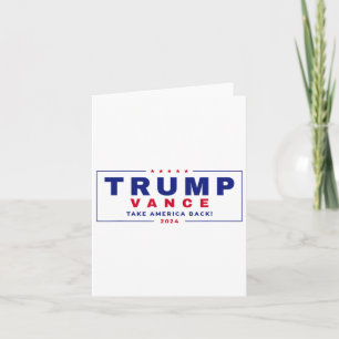 Cartão Trump Vance 2024 Donald Trump J.d. Vance Devolva a