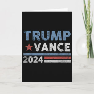Cartão Trump Vance 2025 Presidente Trump Apoiador Re-elei