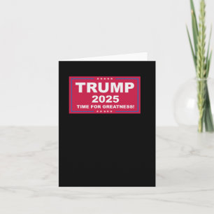 Cartão Trump Vance 2025 Time For Greatness (Tempo Para Gr