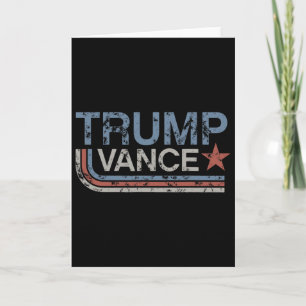 Cartão Trump Vance 2025 Vintage Grunge Retrô Listra Retrô