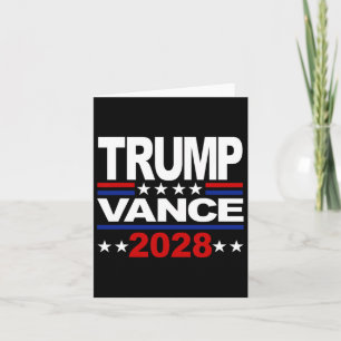 Cartão Trump Vance 2028 Presidente Republicano de Terceir