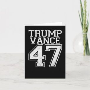 Cartão Trump Vance 47º Presidente Número Vintage