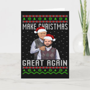 Cartão Trump Vance Camisetas Irmãos Tornam O Natal Ótimo 