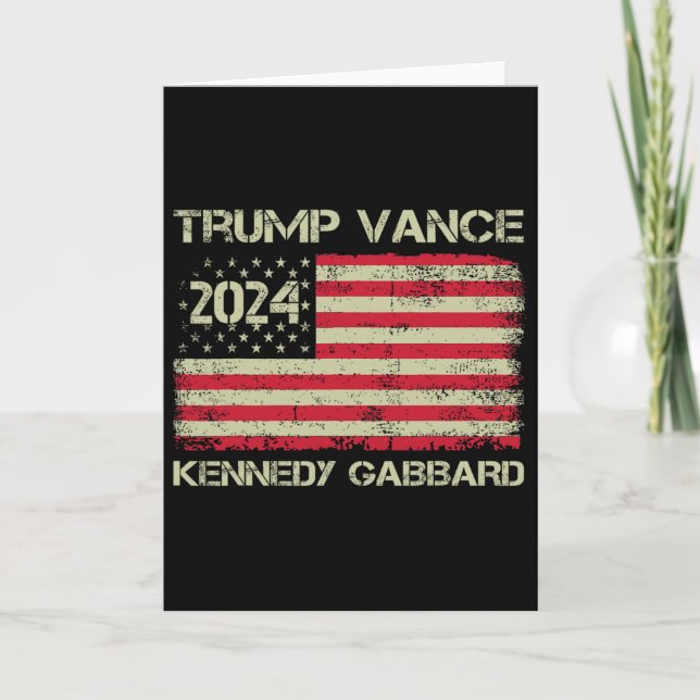 Cartão Trump Vance Kennedy Gabbyrd Xeque-Mate Levar Améri (Frente)