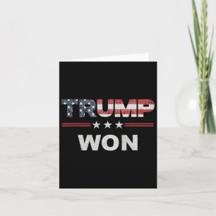Cartão Trump Venceu T 4 de Julho Bandeira Americana 