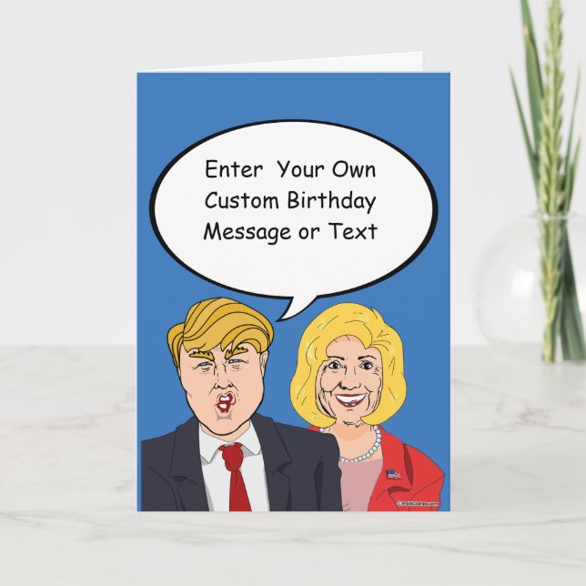 Cartão Trump vs Trump Birthday Card - Personalize sua mes (Frente)