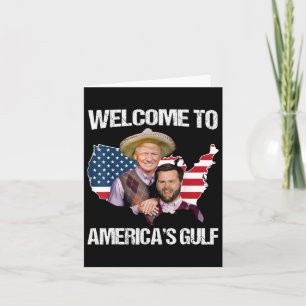 Cartão Trump Welcome to America's Golfo Trump Vance Broth