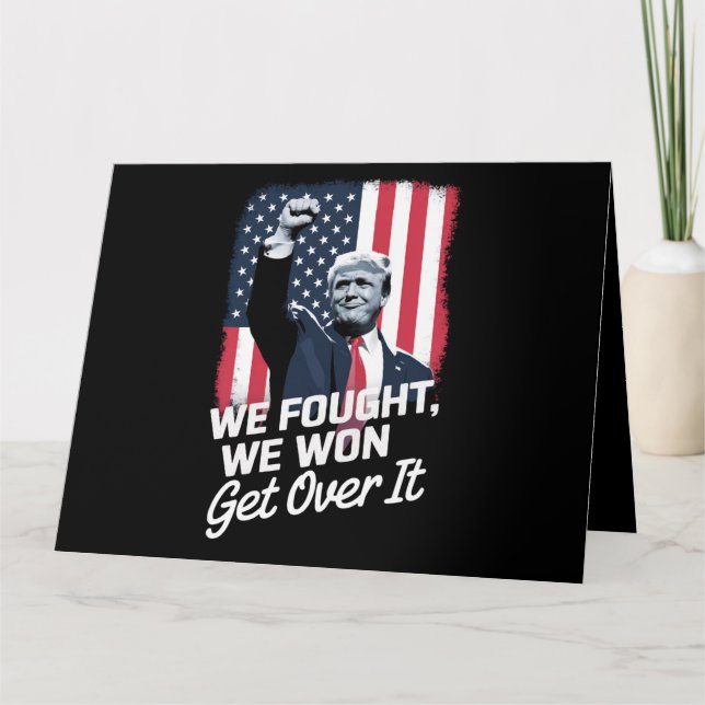 Cartão Trump Won supera a vitória de Trump 47º presidente (Frente)