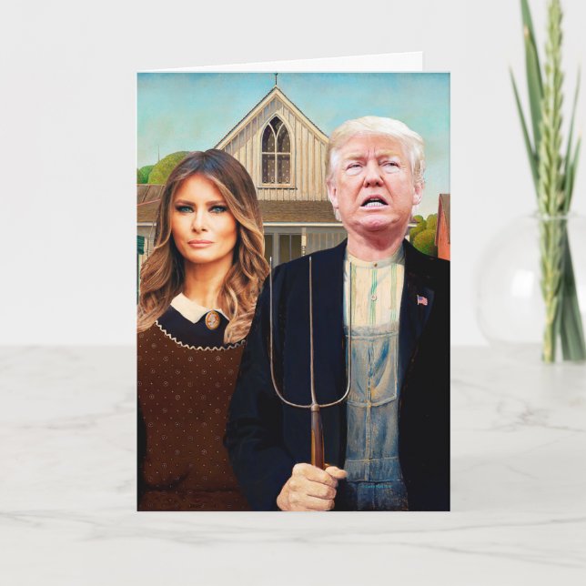 Cartão Trumped American Gothic (Frente)