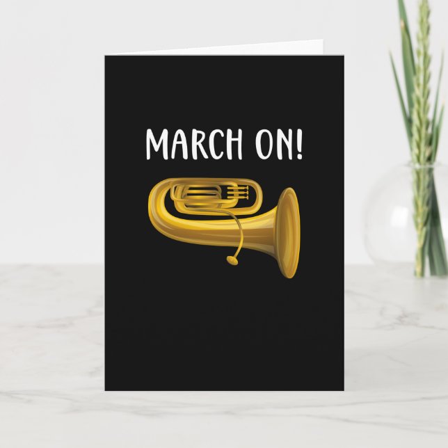Cartão Trumpet Marching Band Brass Band Musicians (Frente)