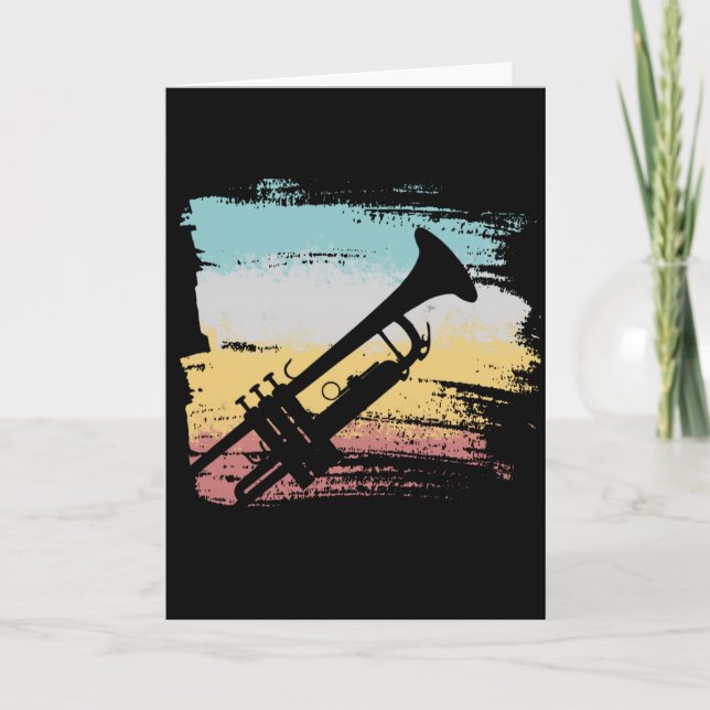 Cartão Trumpet Vintage (Frente)
