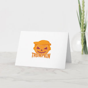 Cartão Trumpkin Clássico – Estilo Presidente Abóbora