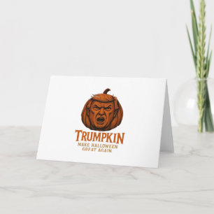 Cartão Trumpkin. Faça o Excelente de Halloween novamente