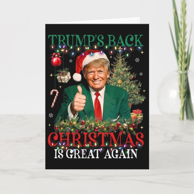 Cartão Trump's Ck Christmas Is Great Again Funny Trump Ch (Frente)