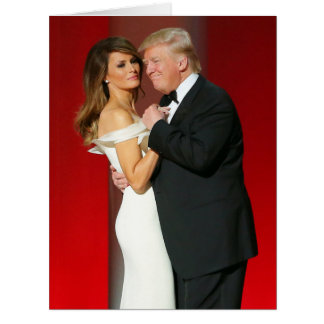 Cartão Trunfo de Donald & de Melania & a bola da
