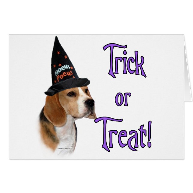 Cartão Truque de Beagle (Frente Horizontal)