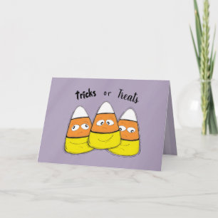 Cartão Truque de Dia das Bruxas ou Trate Baleias Doces