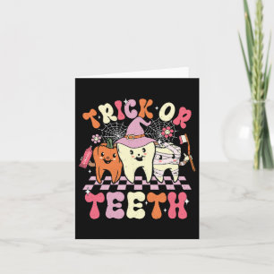 Cartão Truque Engraçado Ou Dentes Halloween Habilita Dent