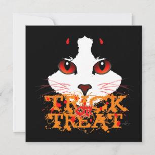Cartão Truque Ou Tratamento De Gato Negro