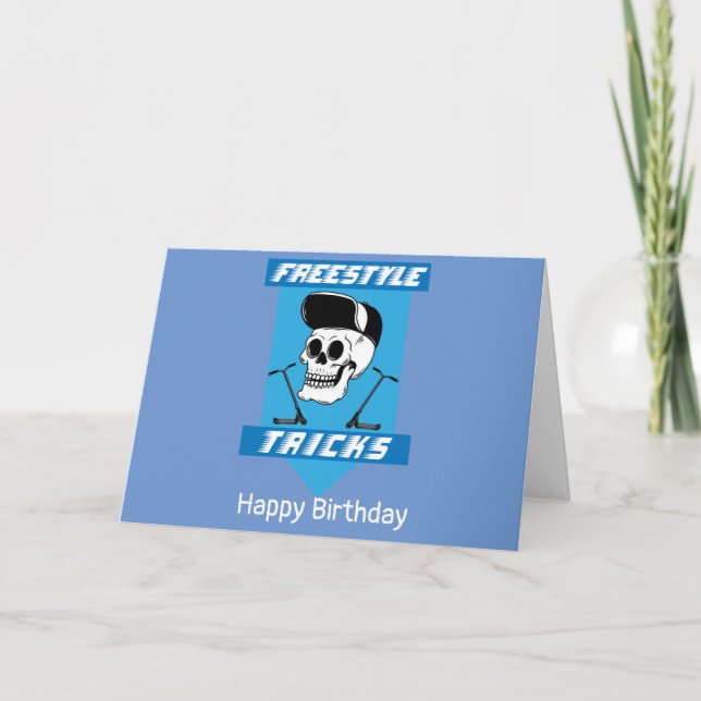 Cartão Truques de Cavaleiro Sem Patinete Stunt (Frente)