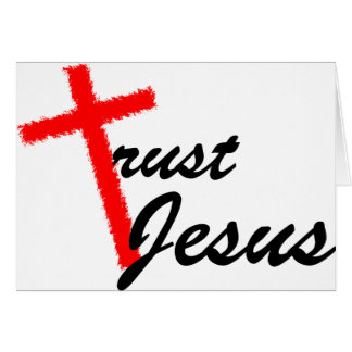 Cartão Trust Jesus Cross