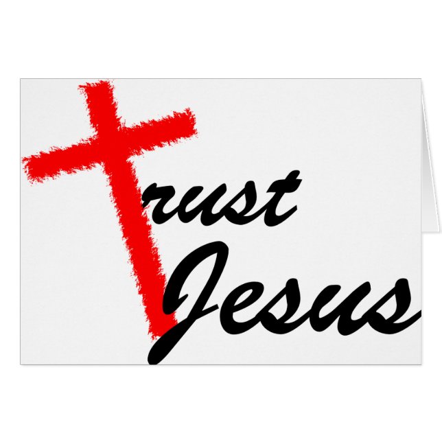 Cartão Trust Jesus Cross (Frente Horizontal)