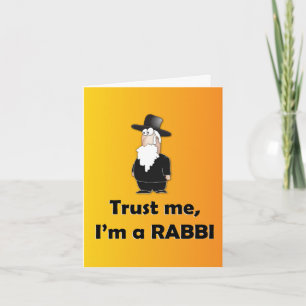Cartão Trust me I'm a rabbi - Funny jewish humor