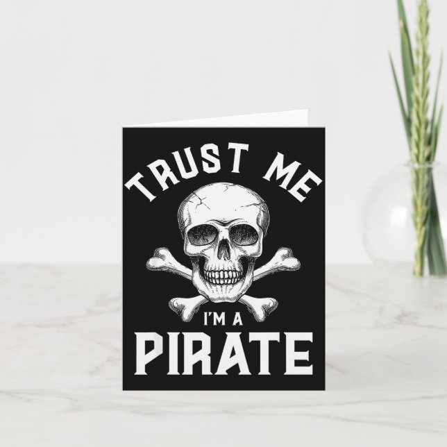 Cartão Trust Me I'm A Rate - Funny Skull Crossbones Boote (Frente)