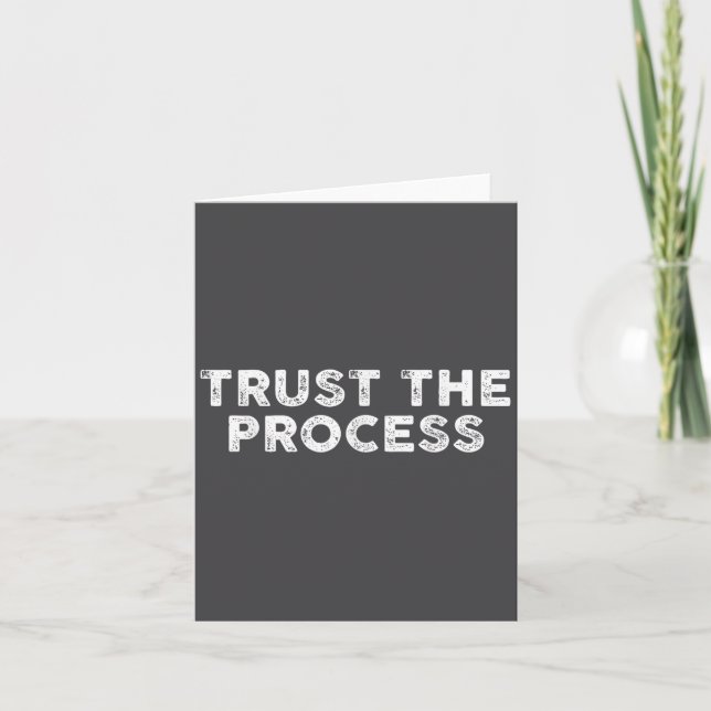 Cartão Trust The Process Srts Slogan Motivational  (Frente)