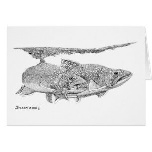 Cartão Truta de ribeiro