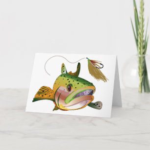 Cartão Trutas e moscas