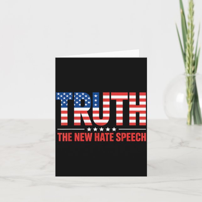 Cartão Truth The New Hate Speech Litical Correctness Usa  (Frente)
