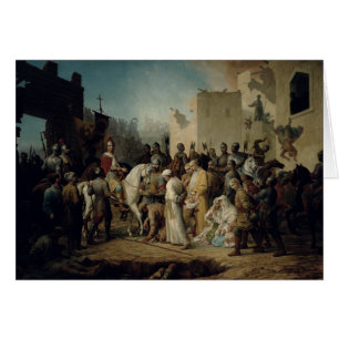 Cartão Tsar Ivan IV Kazan de conquista em 1552, 1894