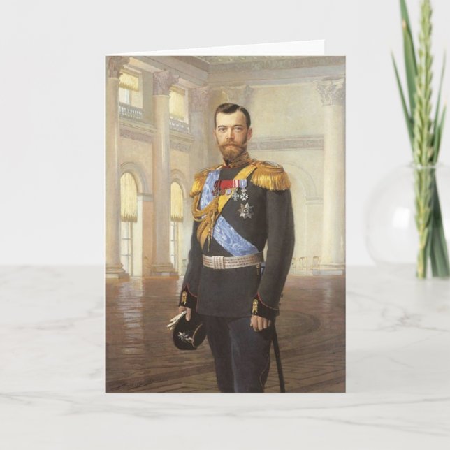 Cartão Tsar Nicholas II (Frente)