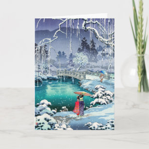 Cartão Tsuchiya Koitsu - Neve de primavera em Maruyama