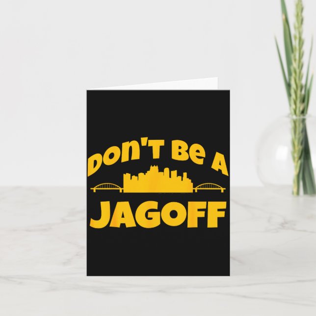Cartão Ttsburgh Jagoff Yinz Funny Yinzer Steel City 412 H (Frente)