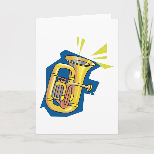 Cartão Tuba Instrument Greeting Cards (Frente)