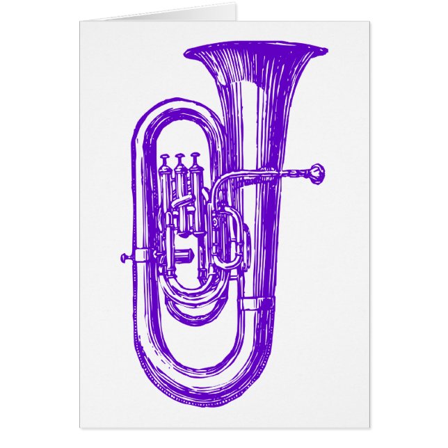 Cartão Tuba roxa (Frente)