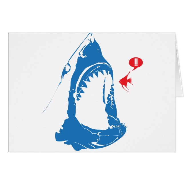 Cartão Tubarão com fome (Frente Horizontal)