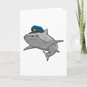 Cartão Tubarão como policial Polícia